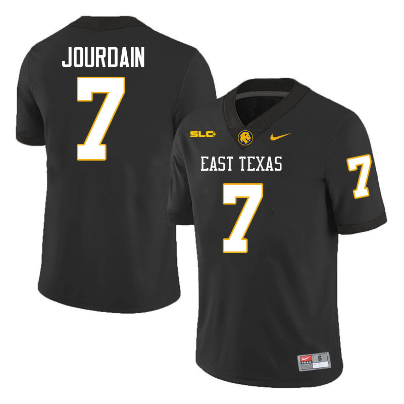 East Texas A&M Lions #7 Christian Jourdain College Football Jerseys,Uniforms-Black